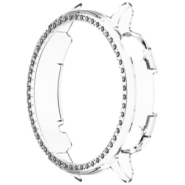 For OnePlus Watch 3 43mm Single Row Diamond Half Coverage Hollow PC Watch Protective Cover(Transparency) - Watch Case by buy2fix | Online Shopping UK | buy2fix