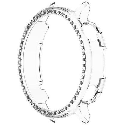 For OnePlus Watch 3 43mm Single Row Diamond Half Coverage Hollow PC Watch Protective Cover(Transparency) - Watch Case by buy2fix | Online Shopping UK | buy2fix