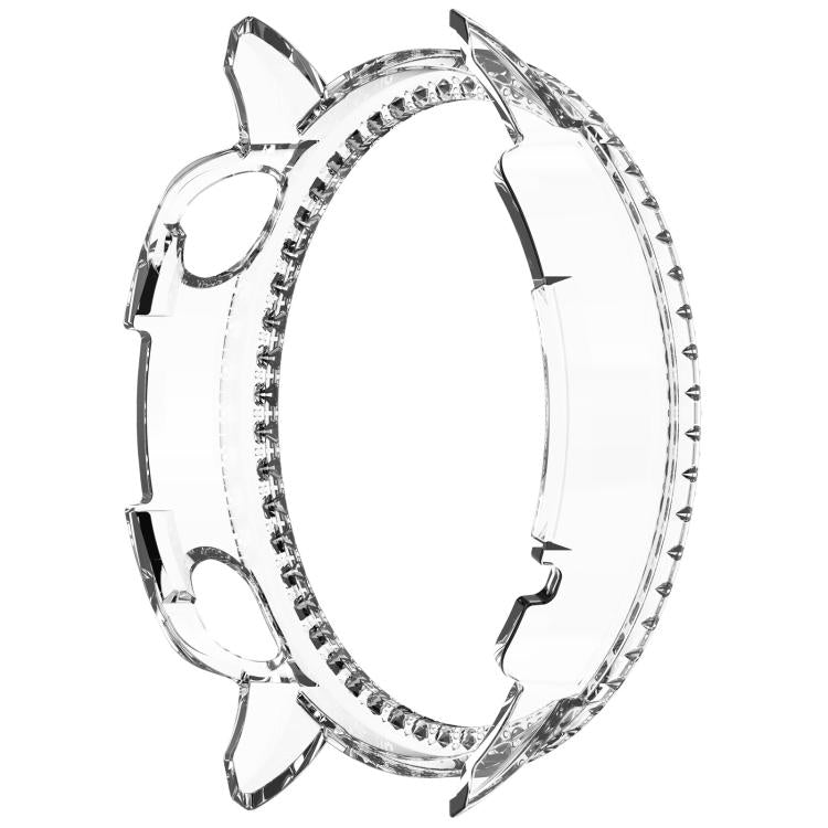 For OnePlus Watch 3 43mm Single Row Diamond Half Coverage Hollow PC Watch Protective Cover(Transparency) - Watch Case by buy2fix | Online Shopping UK | buy2fix