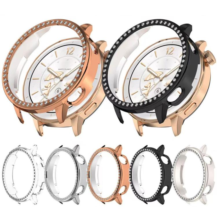 For OnePlus Watch 3 43mm Single Row Diamond Half Coverage Hollow PC Watch Protective Cover(Glossy Starlight Color) - Watch Case by buy2fix | Online Shopping UK | buy2fix