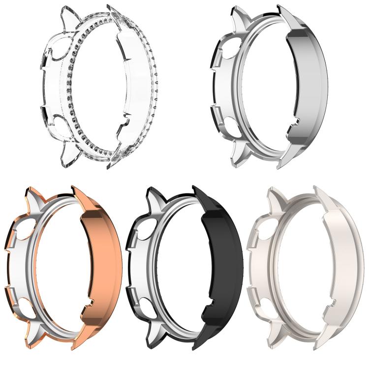 For OnePlus Watch 3 43mm Single Row Diamond Half Coverage Hollow PC Watch Protective Cover(Rose Gold) - Watch Case by buy2fix | Online Shopping UK | buy2fix