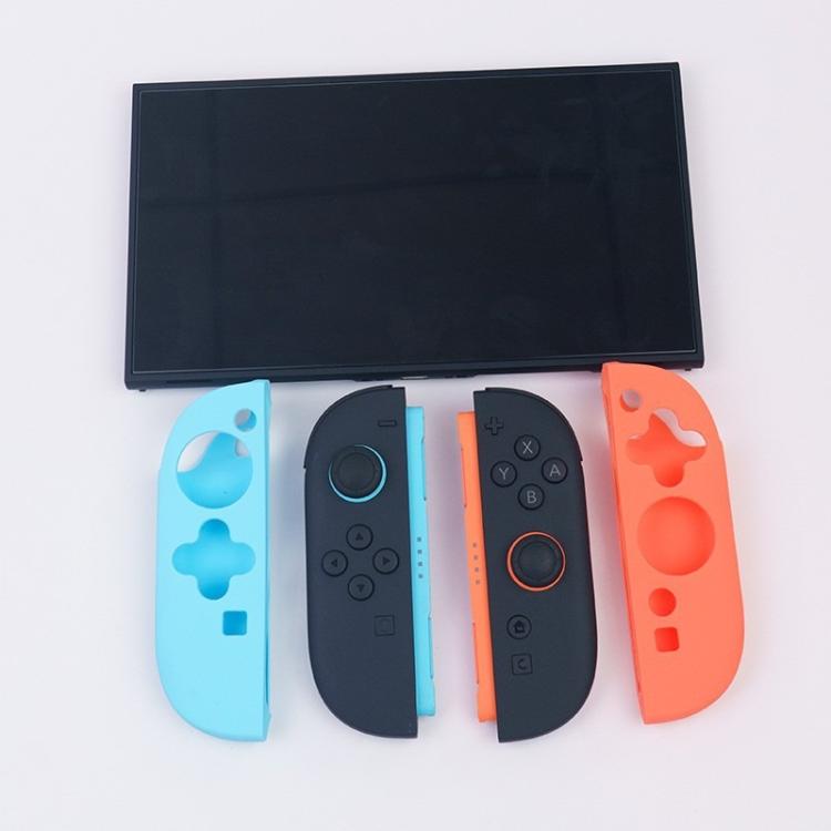 For Nintendo Switch 2 Game Controller Half-Cover Silicone Protective Cover(Orange Blue) - Cases by buy2fix | Online Shopping UK | buy2fix