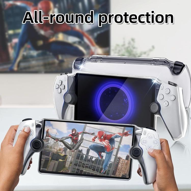 For Sony PS5  Streaming Handheld Console Crystal Clear PC Protective Case(Transparent White) - Cases by buy2fix | Online Shopping UK | buy2fix