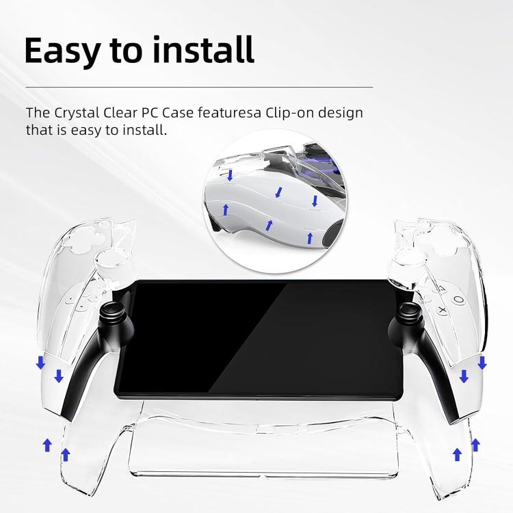 For Sony PS5  Streaming Handheld Console Crystal Clear PC Protective Case(Transparent Black) - Cases by buy2fix | Online Shopping UK | buy2fix
