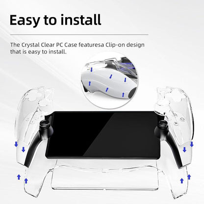 For Sony PS5  Streaming Handheld Console Crystal Clear PC Protective Case(Transparent Black) - Cases by buy2fix | Online Shopping UK | buy2fix