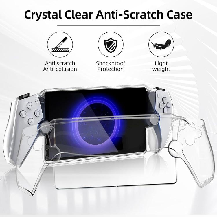 For Sony PS5  Streaming Handheld Console Crystal Clear PC Protective Case(Transparent Black) - Cases by buy2fix | Online Shopping UK | buy2fix