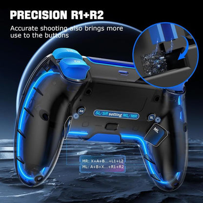 For Sony PS4 Dual Hall Effect Joystick Game Controllers - Gamepads by buy2fix | Online Shopping UK | buy2fix
