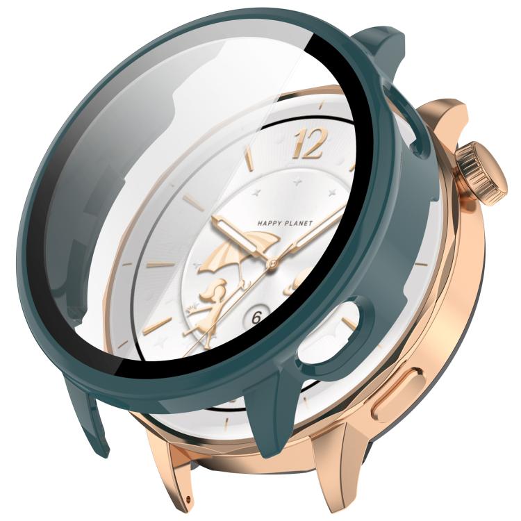 For OnePlus Watch 3 43mm Tempered Film Integrated PC Watch Protective Cover(Pine Green) - Watch Case by buy2fix | Online Shopping UK | buy2fix
