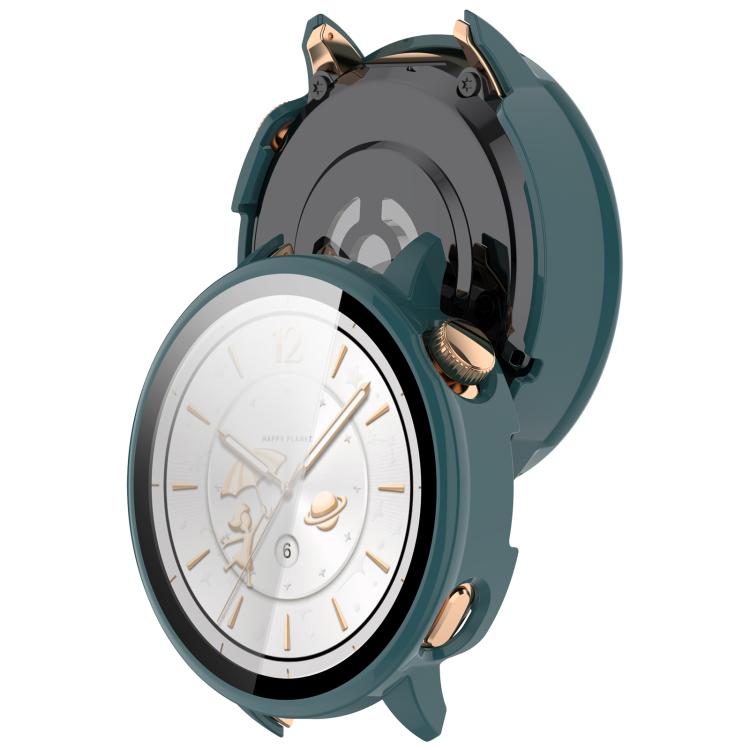 For OnePlus Watch 3 43mm Tempered Film Integrated PC Watch Protective Cover(Pine Green) - Watch Case by buy2fix | Online Shopping UK | buy2fix