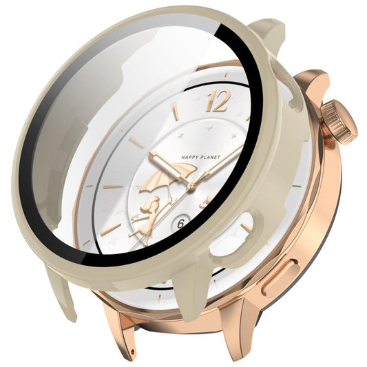 For OnePlus Watch 3 43mm Tempered Film Integrated PC Watch Protective Cover(Ivory White) - Watch Case by buy2fix | Online Shopping UK | buy2fix