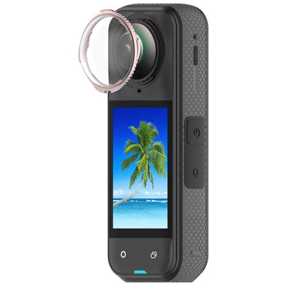 For Insta360 X5 Rotating Optical Tempered Glass Lens Guard Protective Cover(Pink) - Protective Film & Stickers by buy2fix | Online Shopping UK | buy2fix