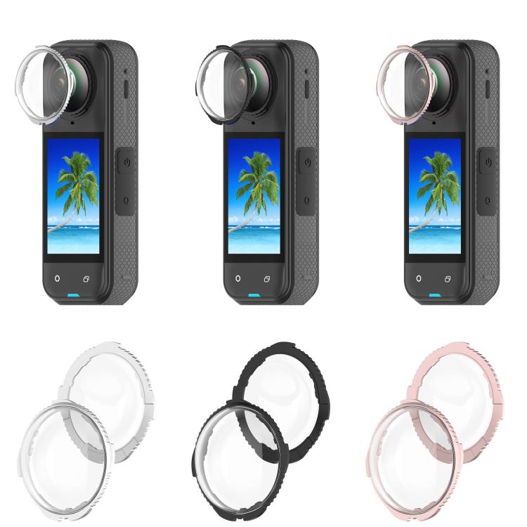 For Insta360 X4 Rotating Optical Tempered Glass Lens Guard Protective Cover(Silver) - Protective Film & Stickers by buy2fix | Online Shopping UK | buy2fix