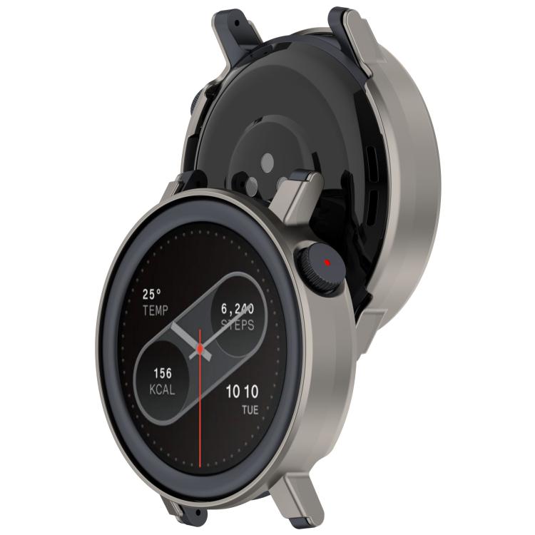 For CMF Watch 3 Pro Half Coverage Hollowed PC Watch Protective Cover(Titanium Steel Color) - Watch Case by buy2fix | Online Shopping UK | buy2fix