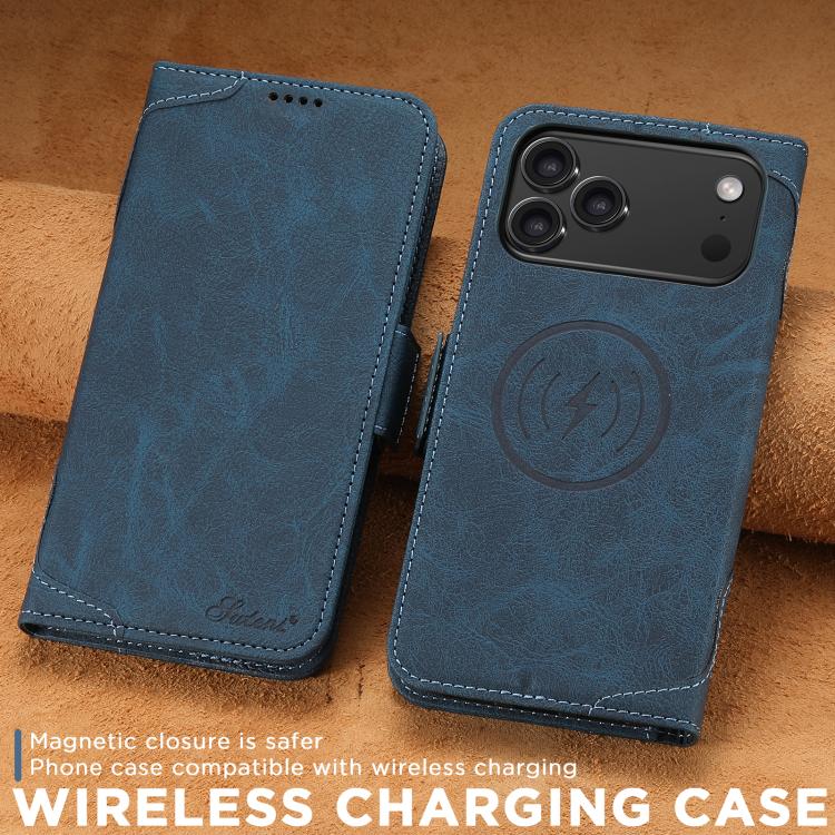 For iPhone 17 Pro Max SUTENI J07 Multifunctional Horizontal Flip Magsafe Leather Phone Case(Blue) - iPhone 17 Pro Max Cases by Suteni | Online Shopping UK | buy2fix