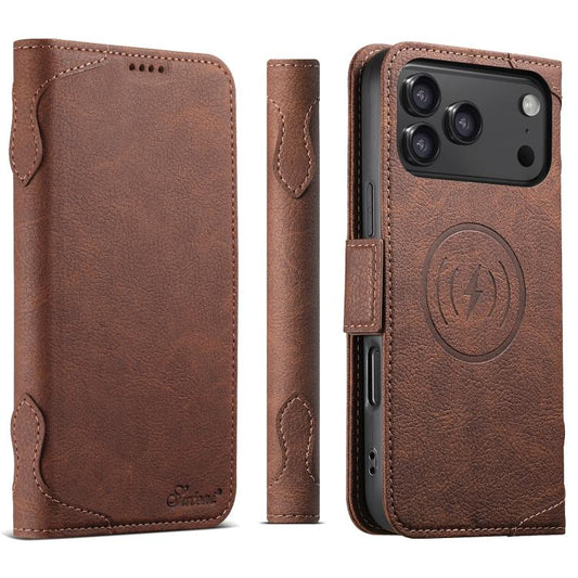 For iPhone 17 Pro SUTENI J07 Multifunctional Horizontal Flip Magsafe Leather Phone Case(Brown) - iPhone 17 Pro Cases by Suteni | Online Shopping UK | buy2fix