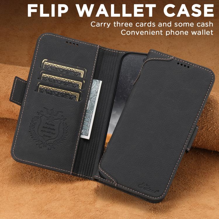 For iPhone 17 Air SUTENI J07 Multifunctional Horizontal Flip Magsafe Leather Phone Case(Black) - iPhone 17 Air Cases by Suteni | Online Shopping UK | buy2fix