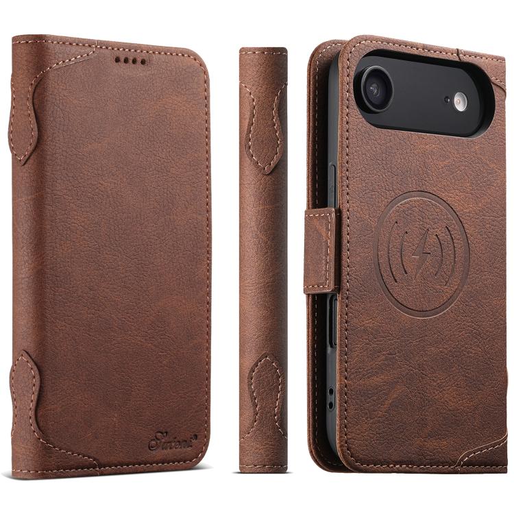 For iPhone 17 Air SUTENI J07 Multifunctional Horizontal Flip Magsafe Leather Phone Case(Brown) - iPhone 17 Air Cases by Suteni | Online Shopping UK | buy2fix
