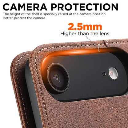 For iPhone 17 Air SUTENI J07 Multifunctional Horizontal Flip Magsafe Leather Phone Case(Brown) - iPhone 17 Air Cases by Suteni | Online Shopping UK | buy2fix