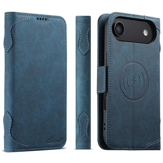 For iPhone Air SUTENI J07 Multifunctional Horizontal Flip Magsafe Leather Phone Case(Blue)