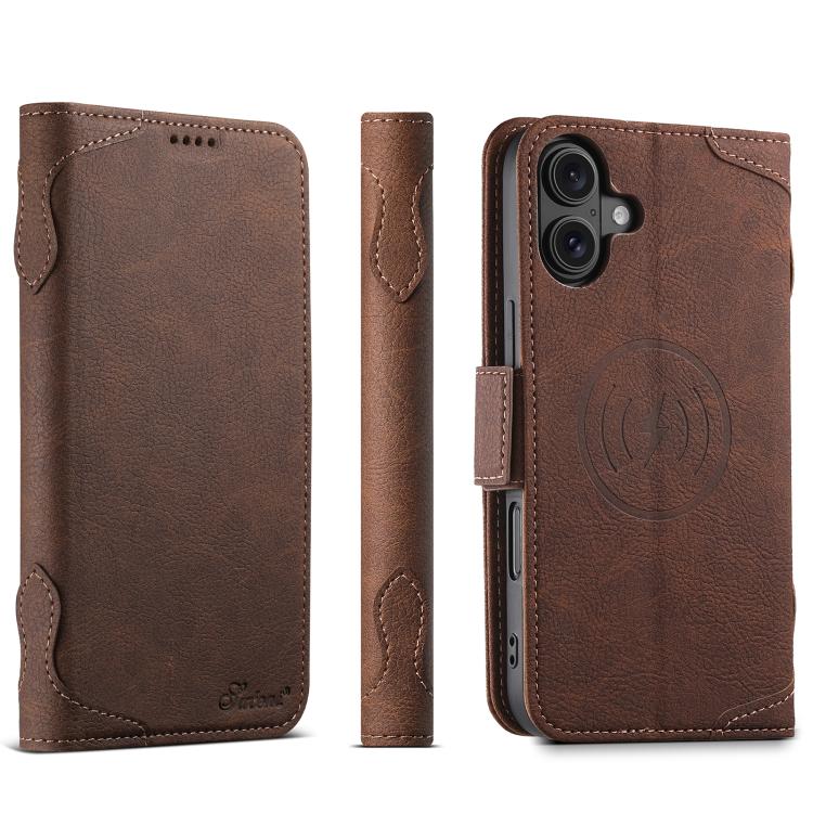 For iPhone 17 SUTENI J07 Multifunctional Horizontal Flip Magsafe Leather Phone Case(Brown) - iPhone 17 Cases by Suteni | Online Shopping UK | buy2fix