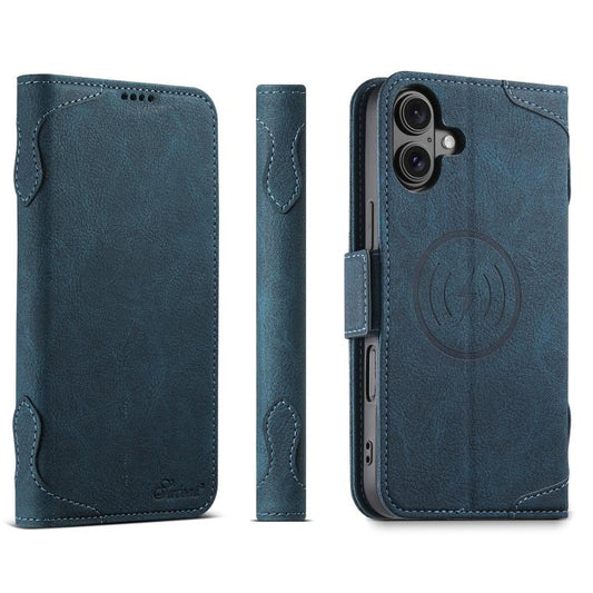 For iPhone 17 SUTENI J07 Multifunctional Horizontal Flip Magsafe Leather Phone Case(Blue) - iPhone 17 Cases by Suteni | Online Shopping UK | buy2fix