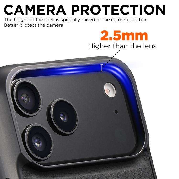 For iPhone 16 Pro Suteni G5 Litchi Leather Magnetic MagSafe Phone Case(Black) - iPhone 16 Pro Cases by Suteni | Online Shopping UK | buy2fix