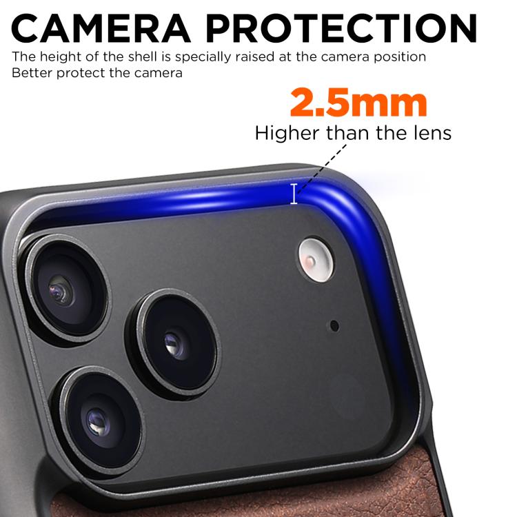 For iPhone 16 Plus Suteni G5 Litchi Leather Magnetic MagSafe Phone Case(Brown) - iPhone 16 Plus Cases by Suteni | Online Shopping UK | buy2fix