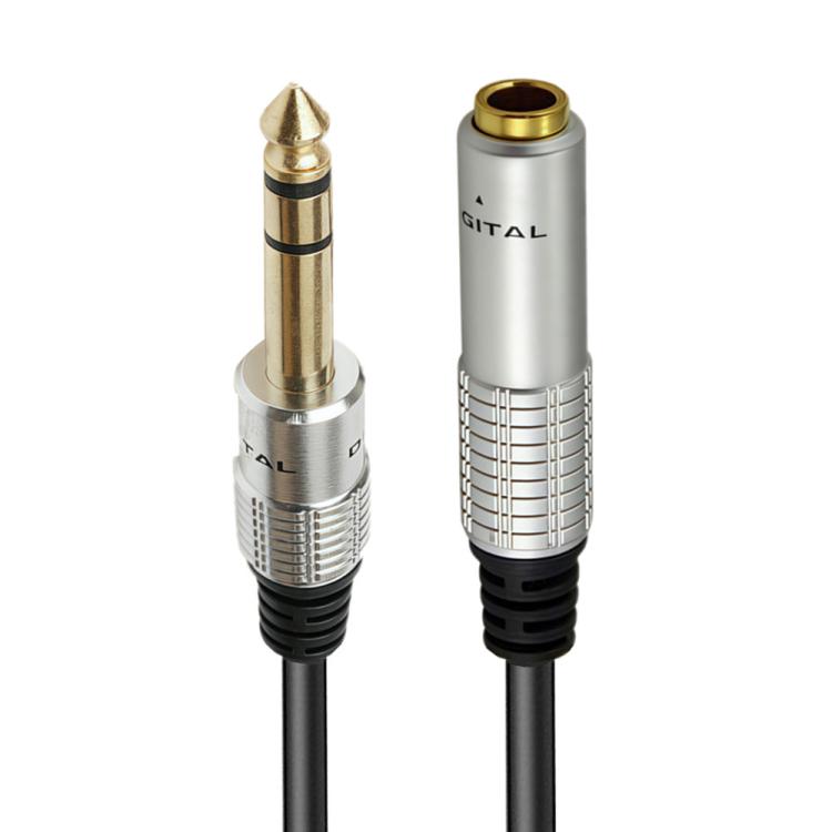 JUNSUNMAY 6.35mm 1/4 inch Male to Female Stereo Headphone Guitar Extension Cable Cord, Length:0.3m - Aux Cable by JUNSUNMAY | Online Shopping UK | buy2fix