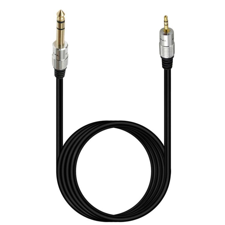 JUNSUNMAY 6.35mm Male to 3.5mm TRS Male Stereo Audio Cable Guitar Cord, Length:1.8m - Aux Cable by JUNSUNMAY | Online Shopping UK | buy2fix