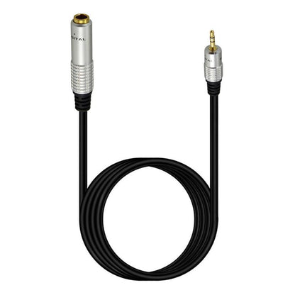 JUNSUNMAY 6.35mm Female to 3.5mm TRS Male Stereo Audio Cable Guitar Cord, Length:1.8m - Aux Cable by JUNSUNMAY | Online Shopping UK | buy2fix