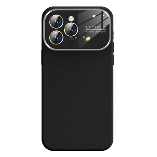 For iPhone 16 Pro Max Kalebol Large Windows Frosted Liquid Silicone Phone Case(Black) - iPhone 16 Pro Max Cases by Kalebol | Online Shopping UK | buy2fix