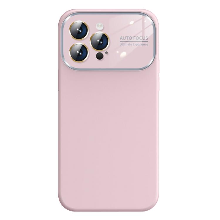 For iPhone 16 Pro Max Kalebol Large Windows Frosted Liquid Silicone Phone Case(Grayish Pink) - iPhone 16 Pro Max Cases by Kalebol | Online Shopping UK | buy2fix