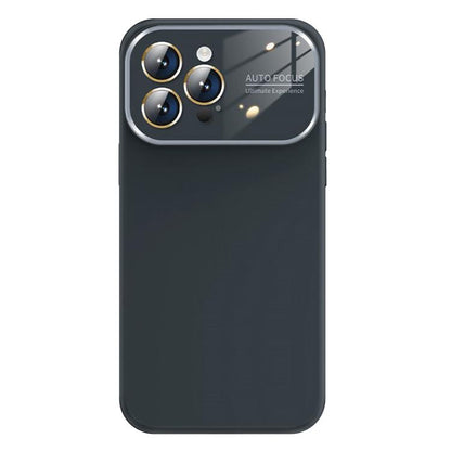 For iPhone 16 Pro Max Kalebol Large Windows Frosted Liquid Silicone Phone Case(Graphite Gray) - iPhone 16 Pro Max Cases by Kalebol | Online Shopping UK | buy2fix