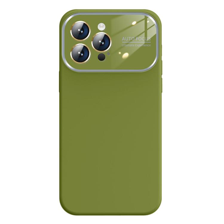 For iPhone 16 Pro Max Kalebol Large Windows Frosted Liquid Silicone Phone Case(Willow Green) - iPhone 16 Pro Max Cases by Kalebol | Online Shopping UK | buy2fix