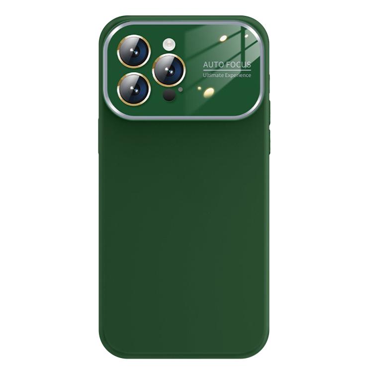 For iPhone 16 Pro Kalebol Large Windows Frosted Liquid Silicone Phone Case(Cangling Green) - iPhone 16 Pro Cases by Kalebol | Online Shopping UK | buy2fix
