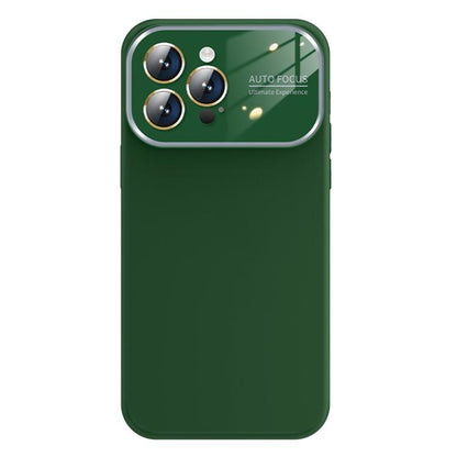 For iPhone 16 Pro Kalebol Large Windows Frosted Liquid Silicone Phone Case(Cangling Green) - iPhone 16 Pro Cases by Kalebol | Online Shopping UK | buy2fix