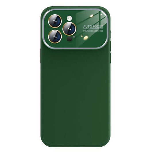 For iPhone 16 Pro Kalebol Large Windows Frosted Liquid Silicone Phone Case(Cangling Green) - iPhone 16 Pro Cases by Kalebol | Online Shopping UK | buy2fix