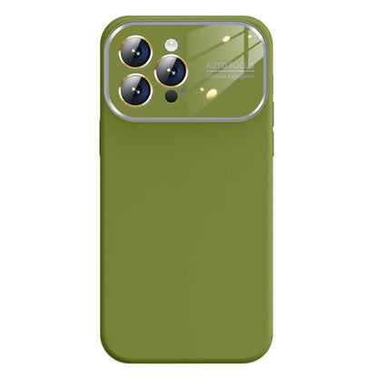 For iPhone 16 Pro Kalebol Large Windows Frosted Liquid Silicone Phone Case(Willow Green) - iPhone 16 Pro Cases by Kalebol | Online Shopping UK | buy2fix