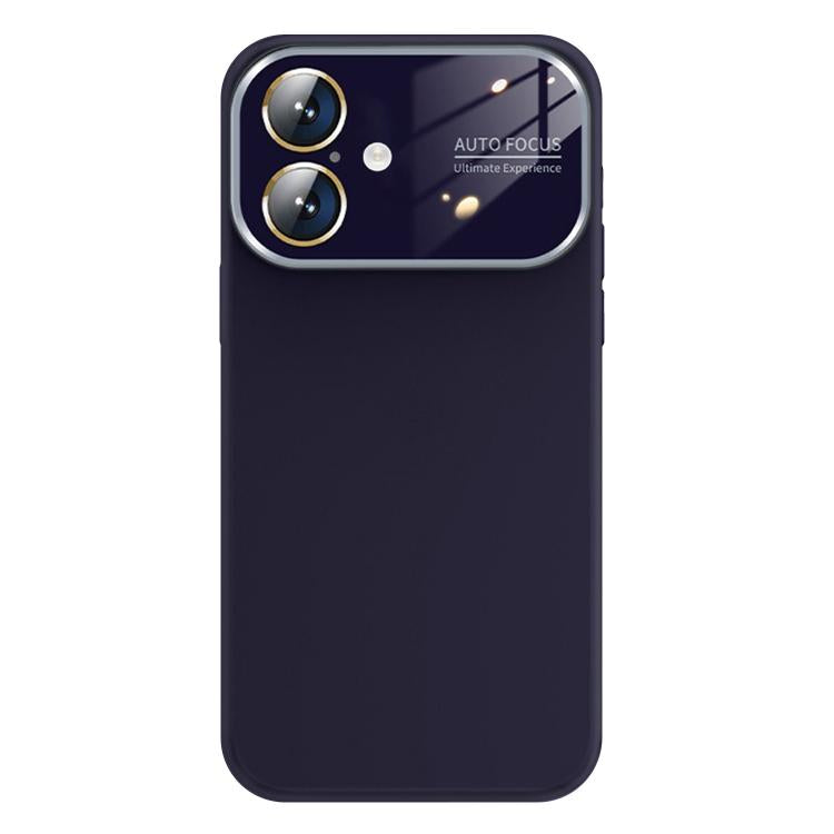 For iPhone 16 Kalebol Large Windows Frosted Liquid Silicone Phone Case(Dark Purple) - iPhone 16 Cases by Kalebol | Online Shopping UK | buy2fix