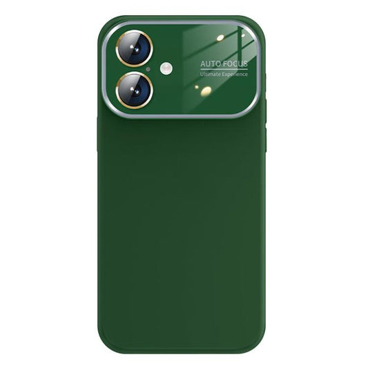 For iPhone 16 Kalebol Large Windows Frosted Liquid Silicone Phone Case(Cangling Green) - iPhone 16 Cases by Kalebol | Online Shopping UK | buy2fix
