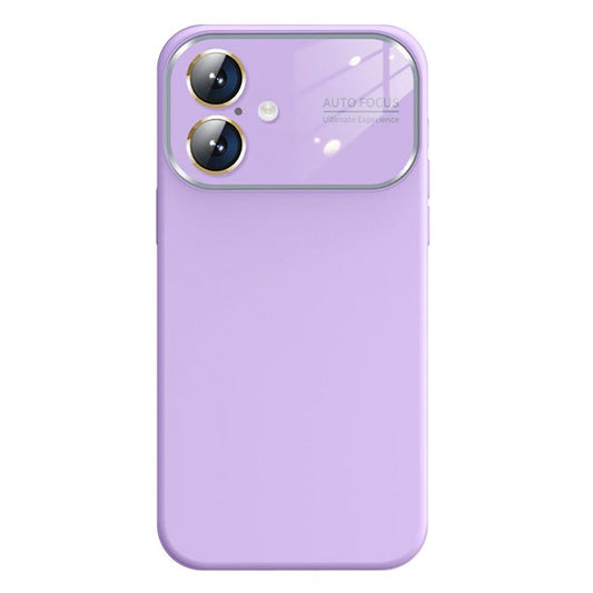 For iPhone 16 Kalebol Large Windows Frosted Liquid Silicone Phone Case(Lilac) - iPhone 16 Cases by Kalebol | Online Shopping UK | buy2fix