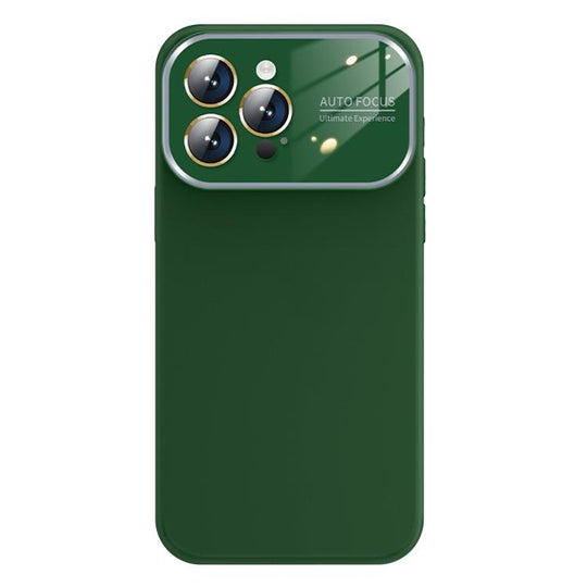 For iPhone 15 Pro Max Kalebol Large Windows Frosted Liquid Silicone Phone Case(Cangling Green)