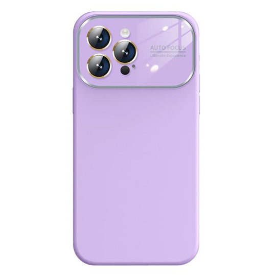 For iPhone 15 Pro Max Kalebol Large Windows Frosted Liquid Silicone Phone Case(Lilac)