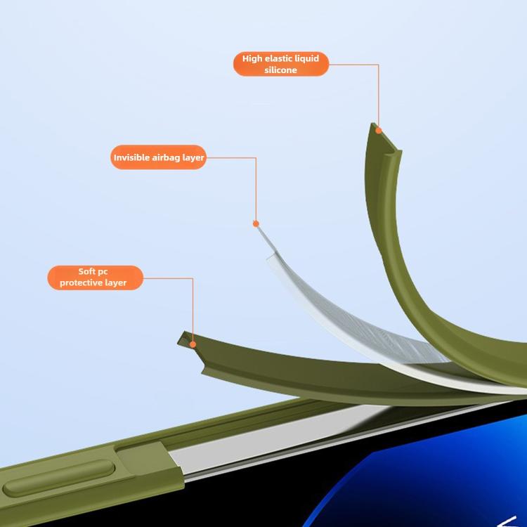 For iPhone 16 Pro Max Kalebol Large Windows Frosted Liquid Silicone Phone Case(Black) - iPhone 16 Pro Max Cases by Kalebol | Online Shopping UK | buy2fix