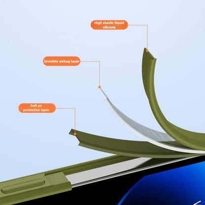 For iPhone 16 Pro Max Kalebol Large Windows Frosted Liquid Silicone Phone Case(Black) - iPhone 16 Pro Max Cases by Kalebol | Online Shopping UK | buy2fix