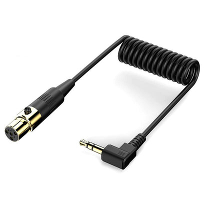 JUNSUNMAY 3.5mm Stereo Male to 4 Pin XLR Female Mixer Spring Extension Adapter Cable, Length: 0.5m - Microphone Audio Cable & Connector by JUNSUNMAY | Online Shopping UK | buy2fix