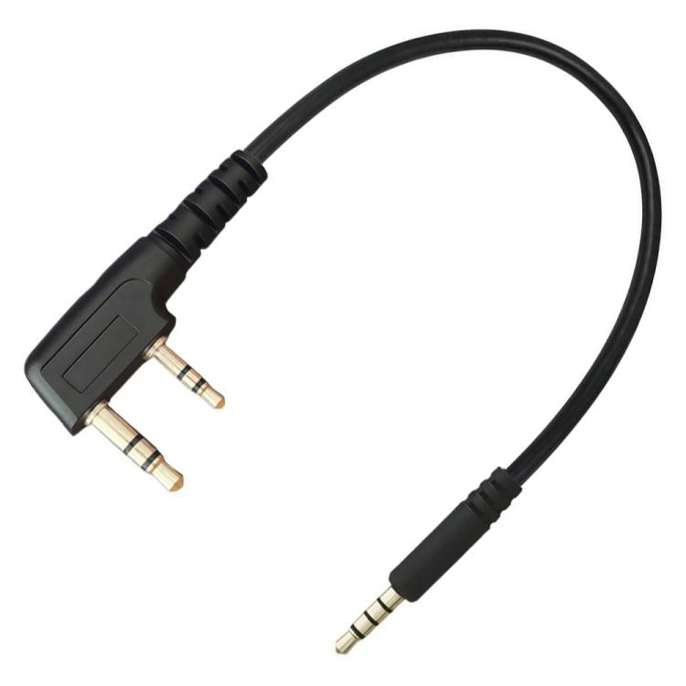 JUNSUNMAY Walkie Talkies Headset Radio Earpiece Adapter Cable, Length: 25cm, Interface:2 Pin to Male 3.5mm - Other Accessories by JUNSUNMAY | Online Shopping UK | buy2fix