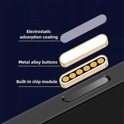 For iPhone 16 Pro Kalebol Flexible Metal Key Protection Sticker(Purple Red) - iPhone Stickers by Kalebol | Online Shopping UK | buy2fix