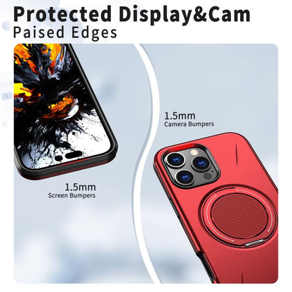 For iPhone 16 Pro Max Kalebol Magnetic MagSafe Rotation Holder PC Phone Case(Red) - iPhone 16 Pro Max Cases by Kalebol | Online Shopping UK | buy2fix