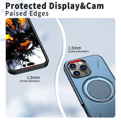 For iPhone 16 Pro Max Kalebol Magnetic MagSafe Rotation Holder PC Phone Case(Blue) - iPhone 16 Pro Max Cases by Kalebol | Online Shopping UK | buy2fix